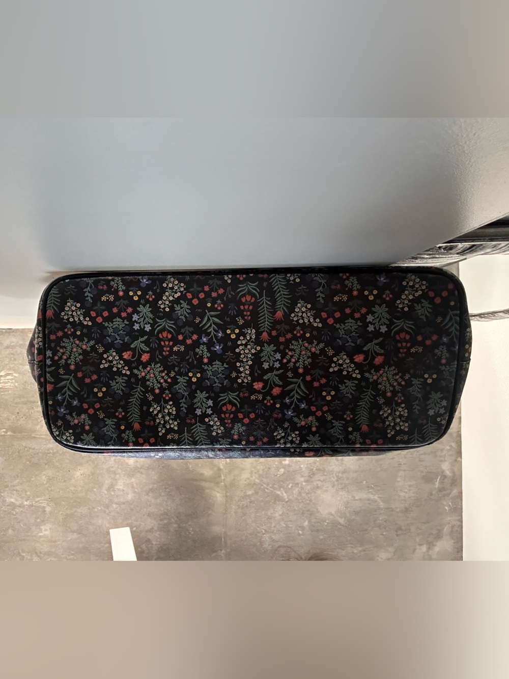 Rifle Paper Black Floral Print Black Tote Bag - Everyday Carry - Picture 5 of 6